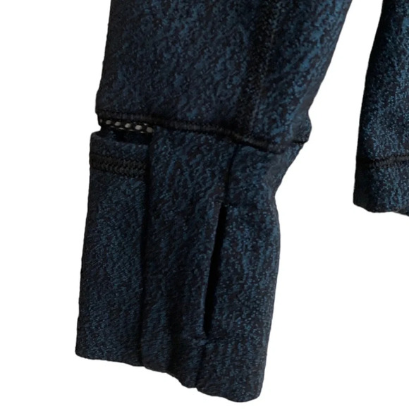 Lululemon Outrun 1/2 Zip Running Luon Spray Jacquard Alberta Lake Black Pullover - Picture 12 of 13